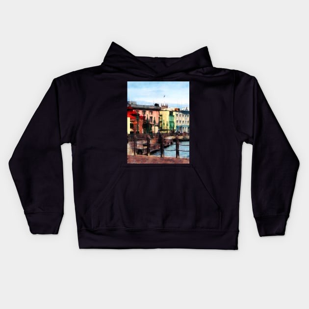 Bridgetown Barbados Waterfront Kids Hoodie by SusanSavad